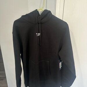 Reebok Black Pullover Hoodie with Small Logo